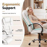 Margaret River white faux leather executive office chair