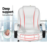 Artiss White Executive PU Leather Office Chair Premium High-Back — Allure Home Collections