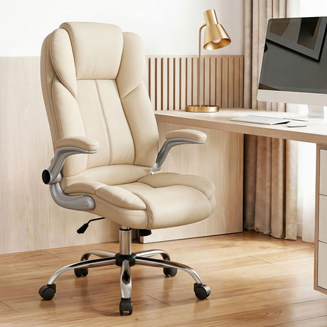 Northampton beige executive office chair in faux leather