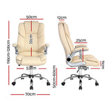 Artiss Executive Leather Office Chair - Beige