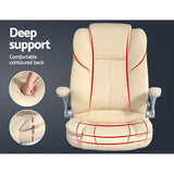 Artiss Executive Leather Office Chair - Beige