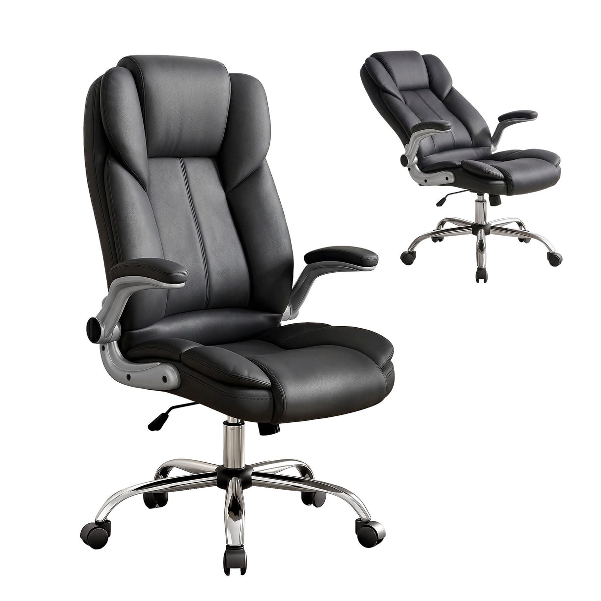 Northampton black executive office chair in faux leather