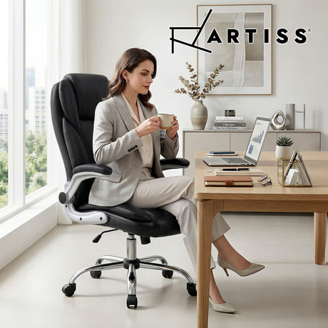 Northampton black executive office chair in faux leather