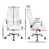 Northampton white executive office chair in faux leather