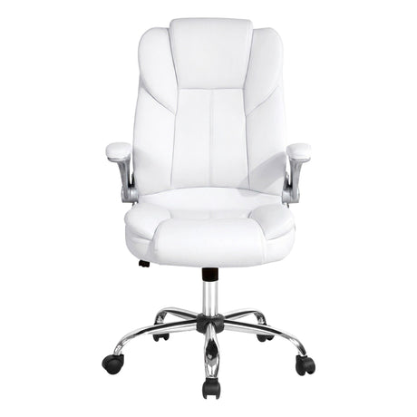 Northampton white executive office chair in faux leather