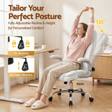 Northampton white executive office chair in faux leather