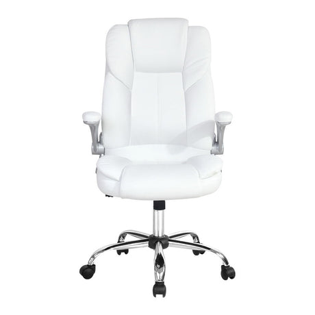 Artiss White Executive PU Leather Office Chair High-Back with Tilt Function — Allure Home Collections