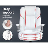 Artiss White Executive PU Leather Office Chair High-Back with Tilt Function — Allure Home Collections