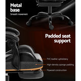 Denham Gaming Chair with Footrest, Grey, view 6