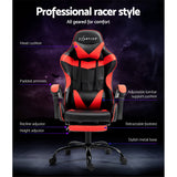 Margaret Gaming Recliner, Red, view 4