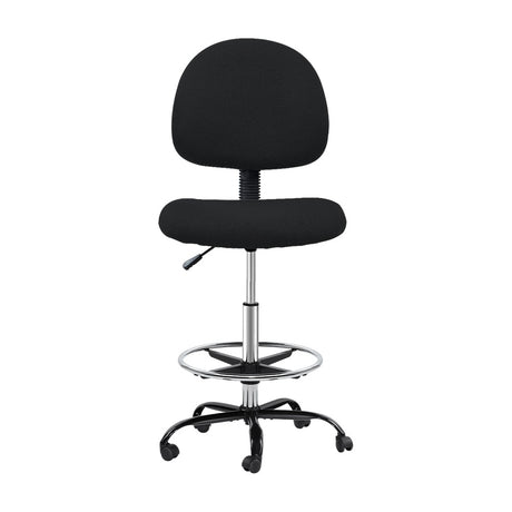 Artiss Black Fabric Drafting Stool Sleek Timeless Design — Allure Home Collections