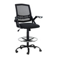 Artiss Black Mesh Drafting Stool with Thick Padded Seat — Allure Home Collections