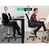 Artiss Black Mesh Drafting Stool with Thick Padded Seat — Allure Home Collections
