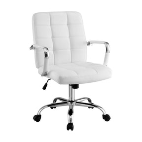 Jurien Bay white faux leather executive office chair