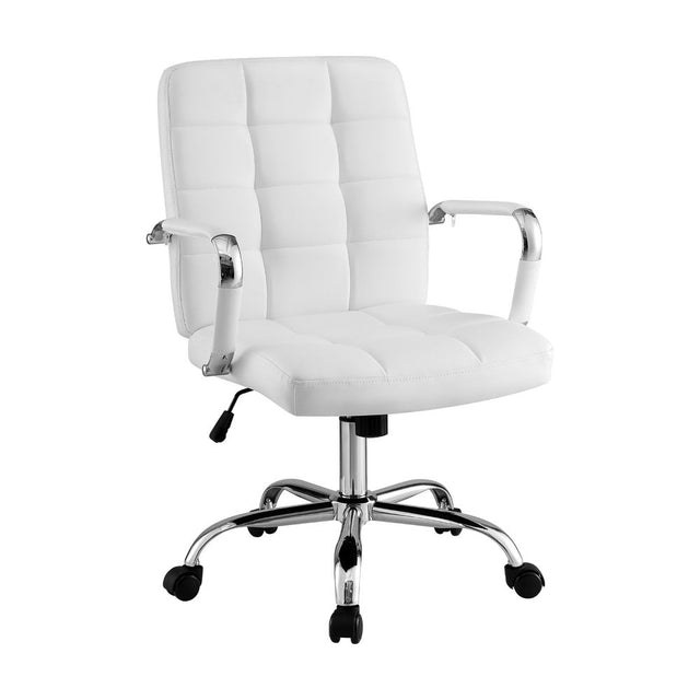 Jurien Bay white faux leather executive office chair