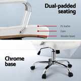 Jurien Bay white faux leather executive office chair, view 6
