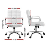 Artiss PU Leather Mid-Back Office Chair Chrome Base — Allure Home Collections
