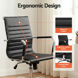 Artiss Mid Back PU Leather Office Chair