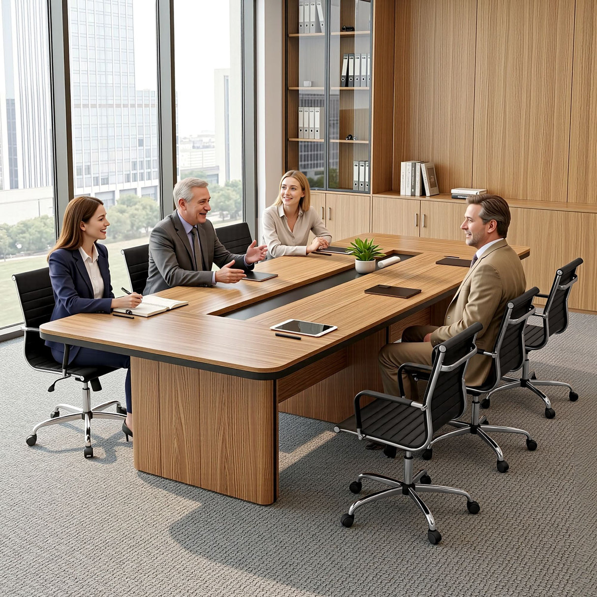 Artiss Mid Back PU Leather Office Chair