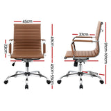 Sorrento Quay brown faux leather executive office chair, view 2