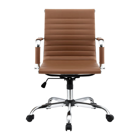 Sorrento Quay brown faux leather executive office chair, view 3