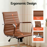 Sorrento Quay brown faux leather executive office chair, view 5