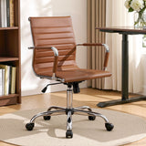 Sorrento Quay brown faux leather executive office chair, view 10