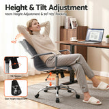 Artiss Mid-Back PU Leather Office Chair Grey 360-Degree Swivel — Allure Home Collections