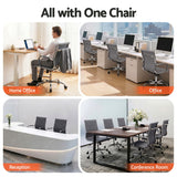 Artiss Mid-Back PU Leather Office Chair Grey 360-Degree Swivel — Allure Home Collections