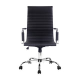 Pemberton black faux leather executive office chair with high back