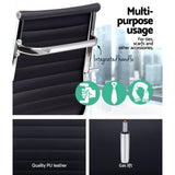 Pemberton black faux leather executive office chair with high back