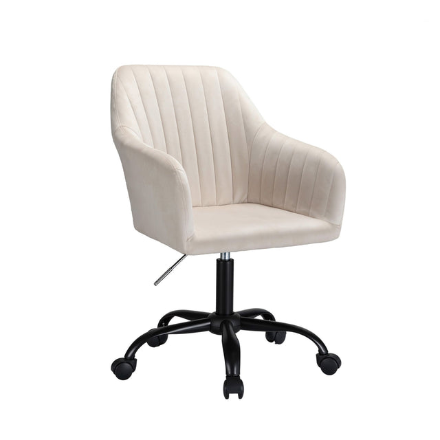 Coral Bay cream velvet office chair