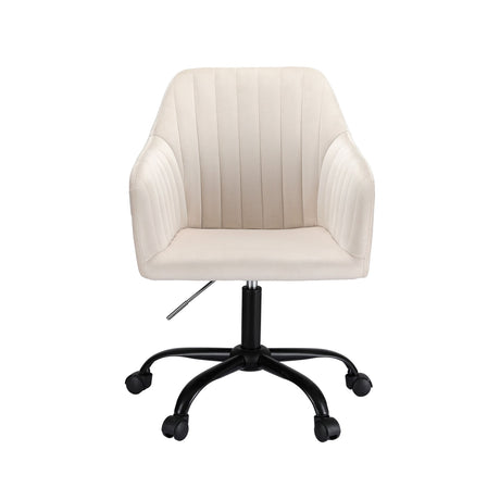 Coral Bay cream velvet office chair