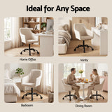 Coral Bay cream velvet office chair