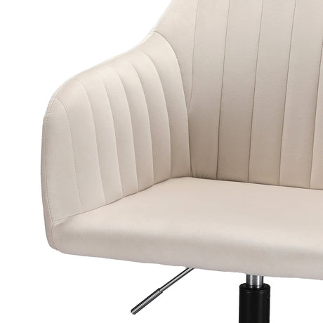 Artiss Cream Velvet Mid-Back Office Chair Dual-Padded Seat — Allure Home Collections