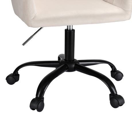 Artiss Cream Velvet Mid-Back Office Chair Dual-Padded Seat — Allure Home Collections