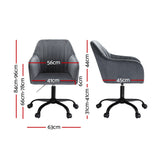 Coral Bay dark grey velvet office chair