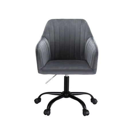Coral Bay dark grey velvet office chair