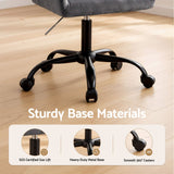 Coral Bay dark grey velvet office chair