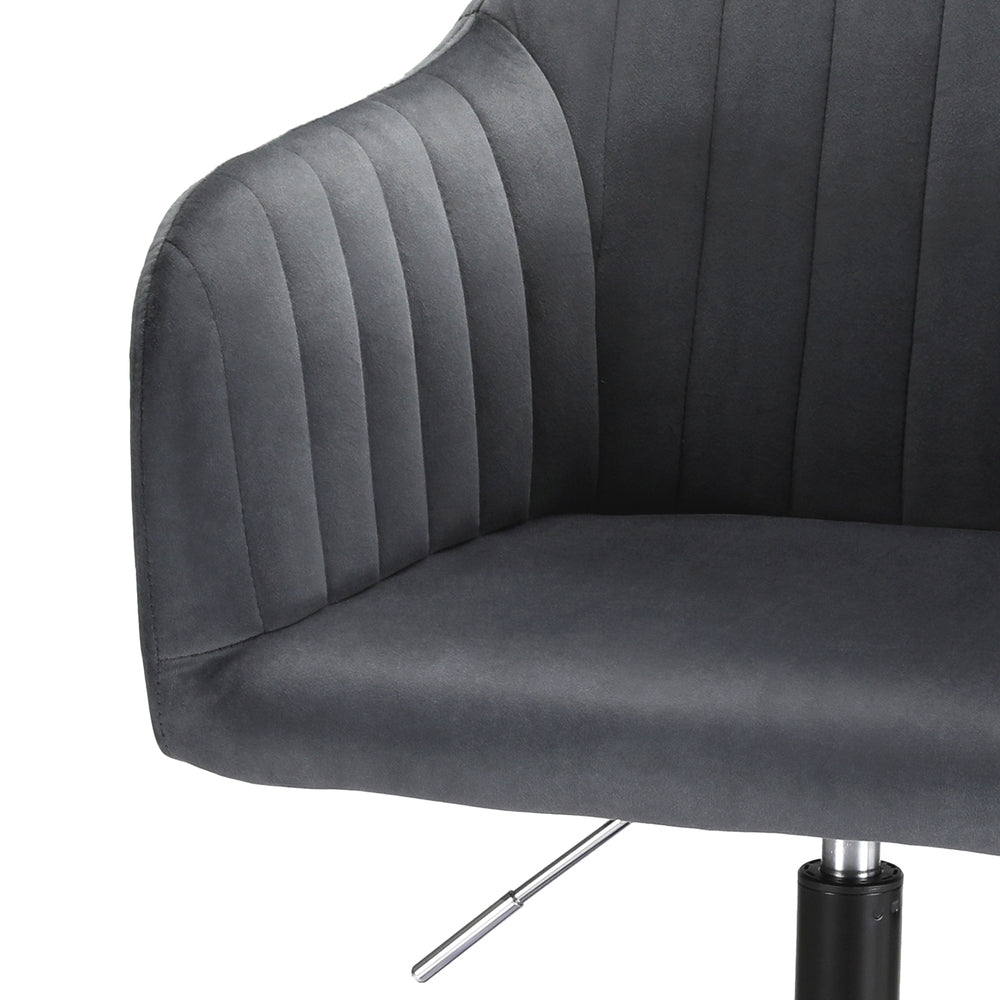 Artiss Dark Grey Velvet Mid-Back Office Chair Dual-Padded Seat — Allure Home Collections