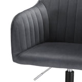Artiss Dark Grey Velvet Mid-Back Office Chair Dual-Padded Seat — Allure Home Collections