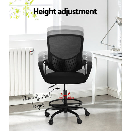 Artiss Adjustable Mesh Drafting Stool for Standing Desks and Creative Studios — Allure Home Collections