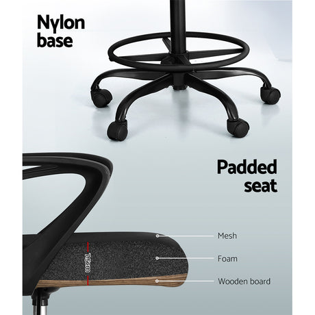 Artiss Adjustable Mesh Drafting Stool for Standing Desks and Creative Studios — Allure Home Collections