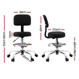 Artiss Ergonomic Black PU Drafting Chair for Standing Desks — Allure Home Collections