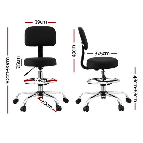 Artiss Ergonomic Black PU Drafting Chair for Standing Desks — Allure Home Collections