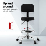 Artiss Ergonomic Black PU Drafting Chair for Standing Desks — Allure Home Collections