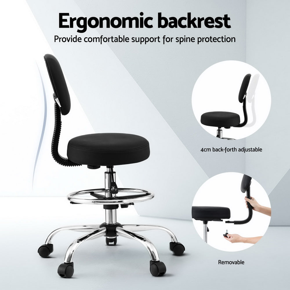 Artiss Ergonomic Black PU Drafting Chair for Standing Desks — Allure Home Collections