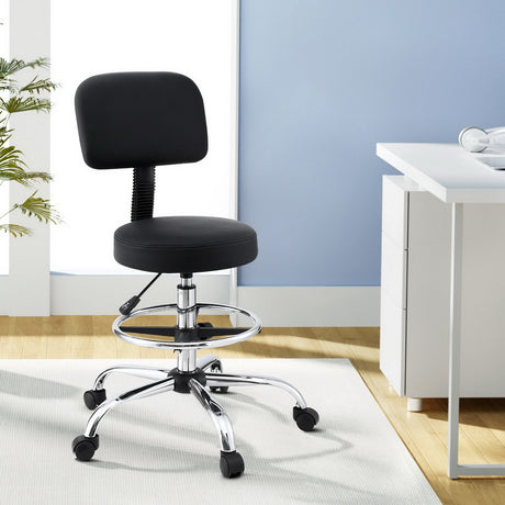 Artiss Ergonomic Black PU Drafting Chair for Standing Desks — Allure Home Collections