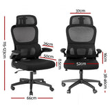 New Norcia black high back ergonomic mesh office chair with adjustable headrest