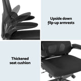 New Norcia black high back ergonomic mesh office chair with adjustable headrest